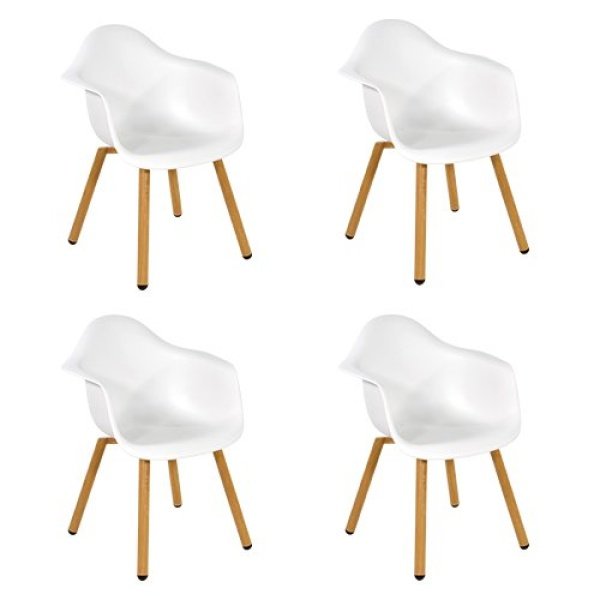 Tuinstoel montreux wit 4 st - Lesli living