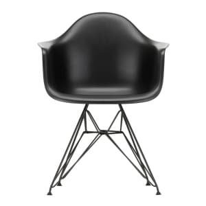 Vitra Eames DAR Armstoel Zwart Onderstel - Diepzwart