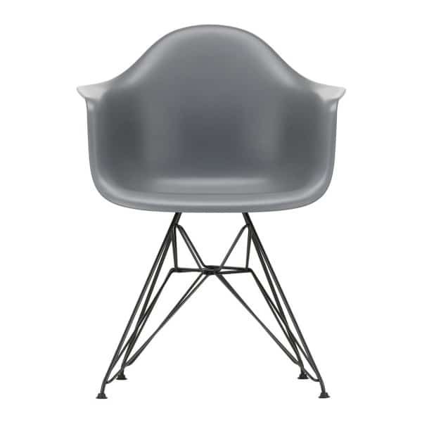 Vitra Eames DAR Armstoel Zwart Onderstel - Granite Grey