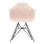 Vitra Eames DAR Armstoel Zwart Onderstel - Pale Rose