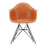 Vitra Eames DAR Armstoel Zwart Onderstel - Rusty Orange