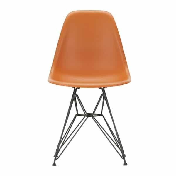 Vitra Eames DSR Stoel Zwart Onderstel - Rusty Orange