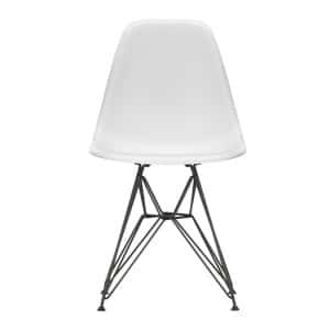 Vitra Eames Plastic Chair DSR Stoel Zwart - Cotton White