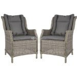 Wine & Dine Smoke tuinstoel set van 2