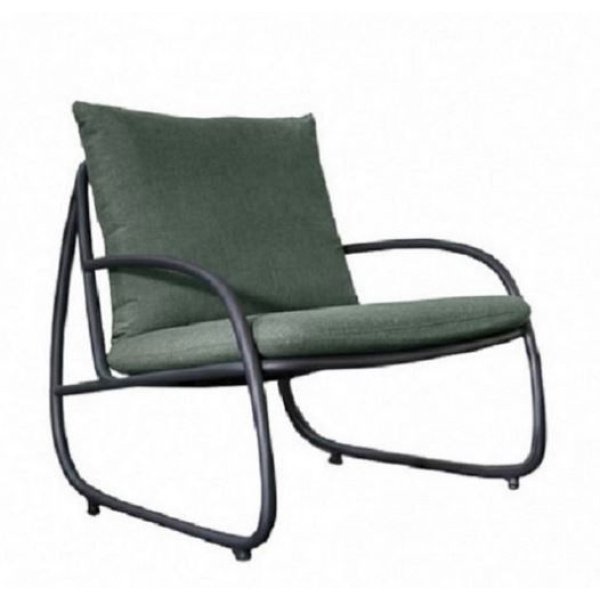 Youkou lounge chair alu black/almond green - Yoi