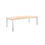 Arashi dining table 220x100 cm aluminium salix/teak - Yoi