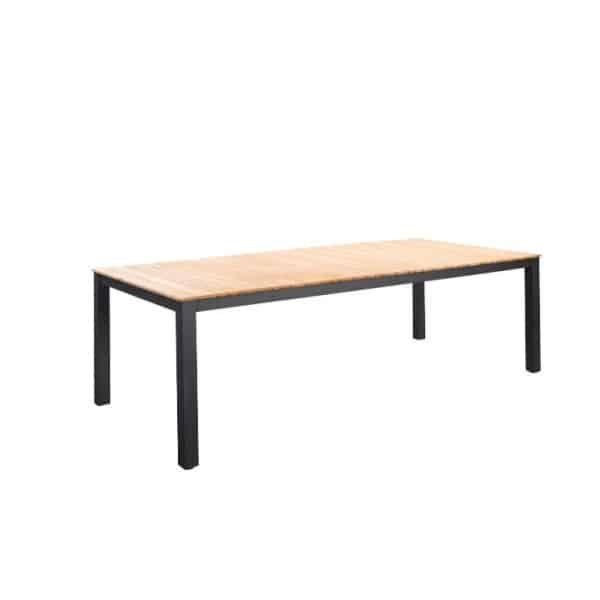 Arashi dining table 220x100cm. alu dark grey/teak - Yoi