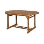 Artistiq Uitschuifbare Ovale Tuintafel Larissa 150 - 200 x 100cm, Acaciahout - Bruin - Ovaal