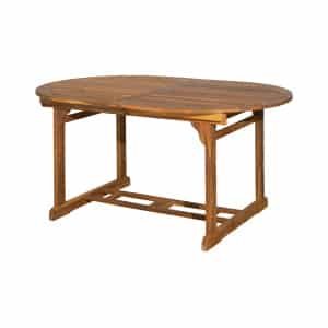 Artistiq Uitschuifbare Ovale Tuintafel Larissa 150 - 200 x 100cm, Acaciahout - Bruin - Ovaal