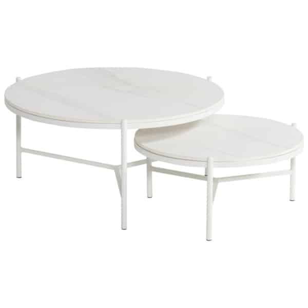 Carson koffietafel wit dia. 8 H 38 cm - Hartman