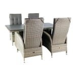 Dining set Santa Cruz Chocolate Taupe - Oosterik home