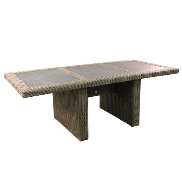 Dining tafel 220x100cm Wicker HM02 Kobo - stof 239 incl 3x inlay - Own