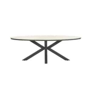 Edison tafel 200x115xH75 carbon black/ light teak polyw - Garden impressions
