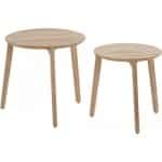 Gabor Set of 2 Coffee tafels Teak dia. 45 & dia. 55 cm - 4so