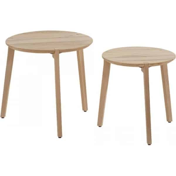 Gabor Set of 2 Coffee tafels Teak dia. 45 & dia. 55 cm - 4so