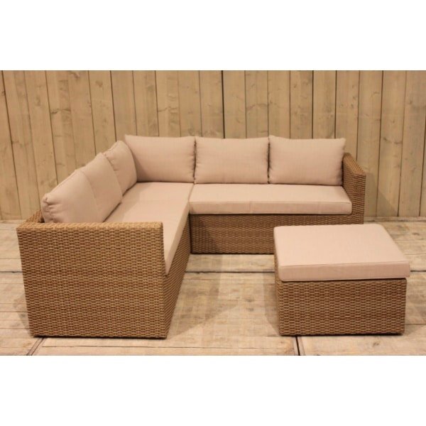 Gibson loungeset rattan grey - Eurofleur aanbieding