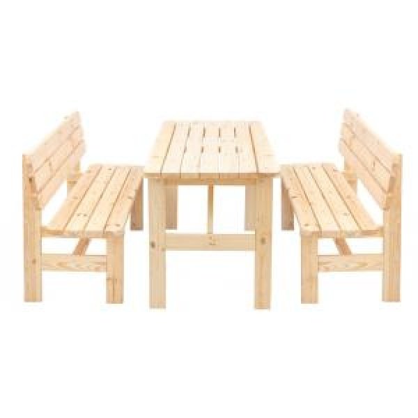 Grenen 3-delige tuinset 150 cm
