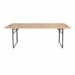 Inklapbare houten tafel H 75,5 x 220 x 70 cm