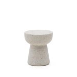 Kave Home Ronde Bijzettafel Pada Terrazzo, 40cm - Wit