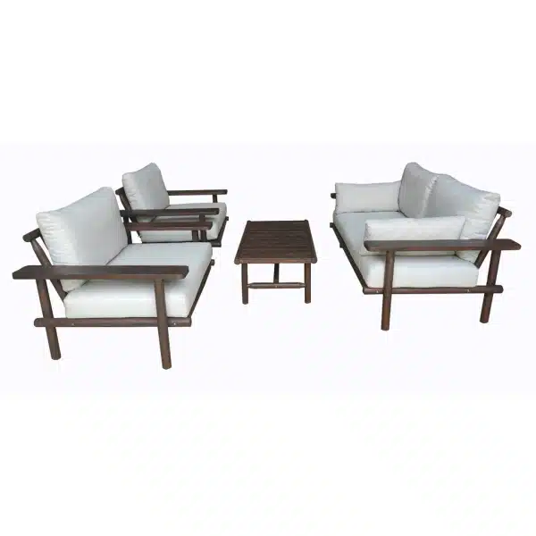 Laruna Loungeset - Hout Acacia Vintage Donker Teak Look