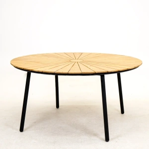Lavras Dave Teak Tuintafel 150 cm Rond Vita