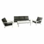 Lincoln Sofa Loungeset Wit/Mosgroen - Garden impressions