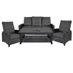 Loungeset Soho Forte (2xstoel/1xbank/1xkoffietafel)