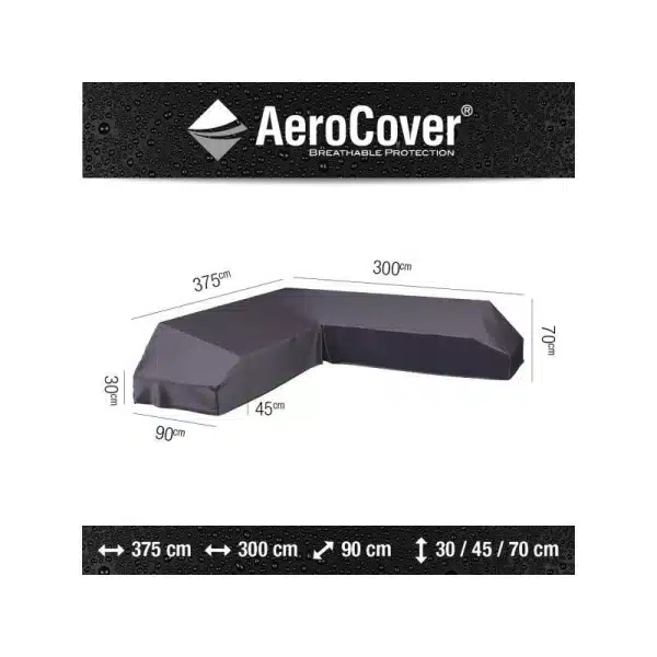 Loungeset platformhoes rechts 375x300x90xH30/45/70 cm - Aerocover