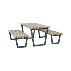 Moderne Tuinset Siesta Zwart Metaal