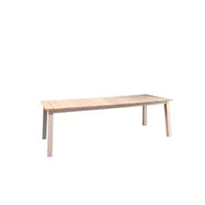 Muro dining table 236x90 cm aluminium salix/teak - Yoi
