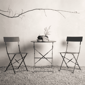 Nohr Bistroset Charee - Donkergrijs - Rond