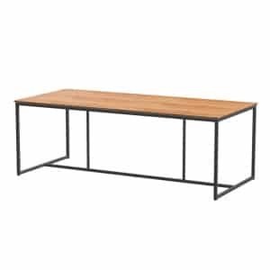 Quatro Tafelframe Antracite met Teak Tafelblad 220 x 95 cm - 4so