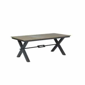 Robusto tafel 200x100xH76 VW vintage teak/ carbon black - Garden impressions