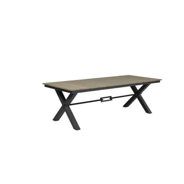 Robusto tafel 240x100xH76 VW vintage teak/ carbon black - Garden impressions
