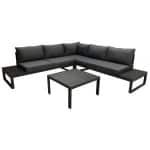 Sirmione aluminium loungeset - Aluminium Textiel - Antraciet Grijs