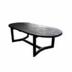Teak Tuintafel Ovaal 260x110 cm Black - Van der leeden