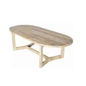 Teak Tuintafel Ovaal 260x110 cm Natural - Van der leeden