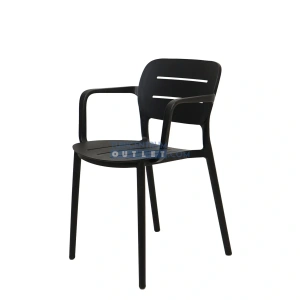 Tuinstoel Calpe Stapelbaar Grijs Kunststof Stoel Buiten Vita