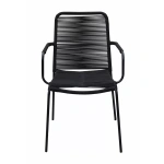 Tuinstoel Luxor Zwart Touw Stoel Buiten Vita