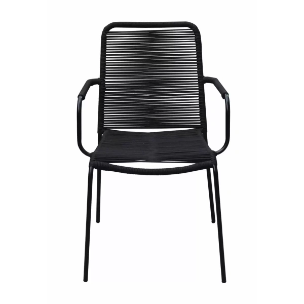 Tuinstoel Luxor Zwart Touw Stoel Buiten Vita