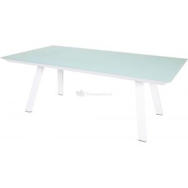 Tuintafel Breeze aluminium/glas wit - Tuintafel Breeze 210 x 110 x 76 cm