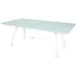 Tuintafel Breeze aluminium/glas wit - Tuintafel Breeze 210 x 110 x 76 cm