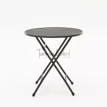 Tuintafel Inklapbaar Antraciet Rond 70 cm Zwart Klaptafel Basic Strekmetaal Sow Shin Europe