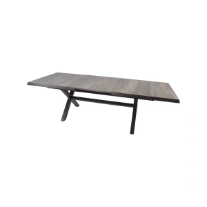 Tuintafel Uittrektafel Castilla Negro Kruispoot 204/264x102 cm Tafel Buiten Lesli Living