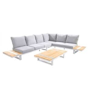 Yuwaa Loungeset Hoekset Wit Grijs - Yoi