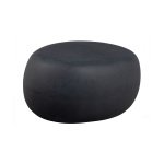 vtwonen Bijzettafel Pebble Betonlook, 65 x 49cm - Zwart - Organisch