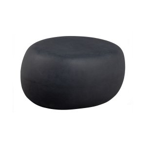 vtwonen Bijzettafel Pebble Betonlook, 65 x 49cm - Zwart - Organisch