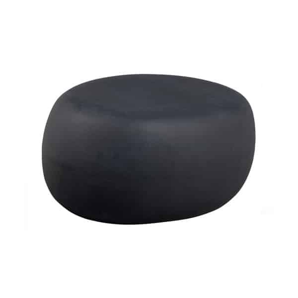 vtwonen Bijzettafel Pebble Betonlook, 65 x 49cm - Zwart - Organisch