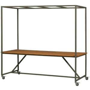 vtwonen Outdoor Eettafel Blue Sky Met decoframe, 220 x 97cm - Bruin