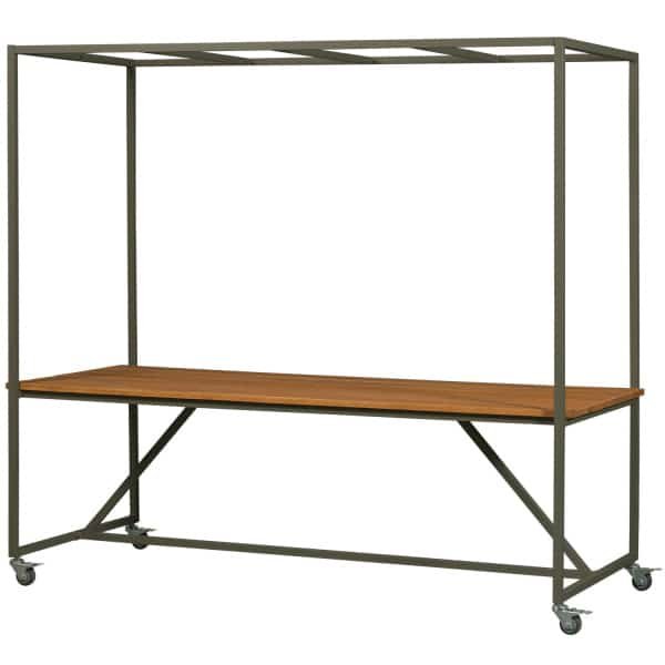 vtwonen Outdoor Eettafel Blue Sky Met decoframe, 220 x 97cm - Bruin